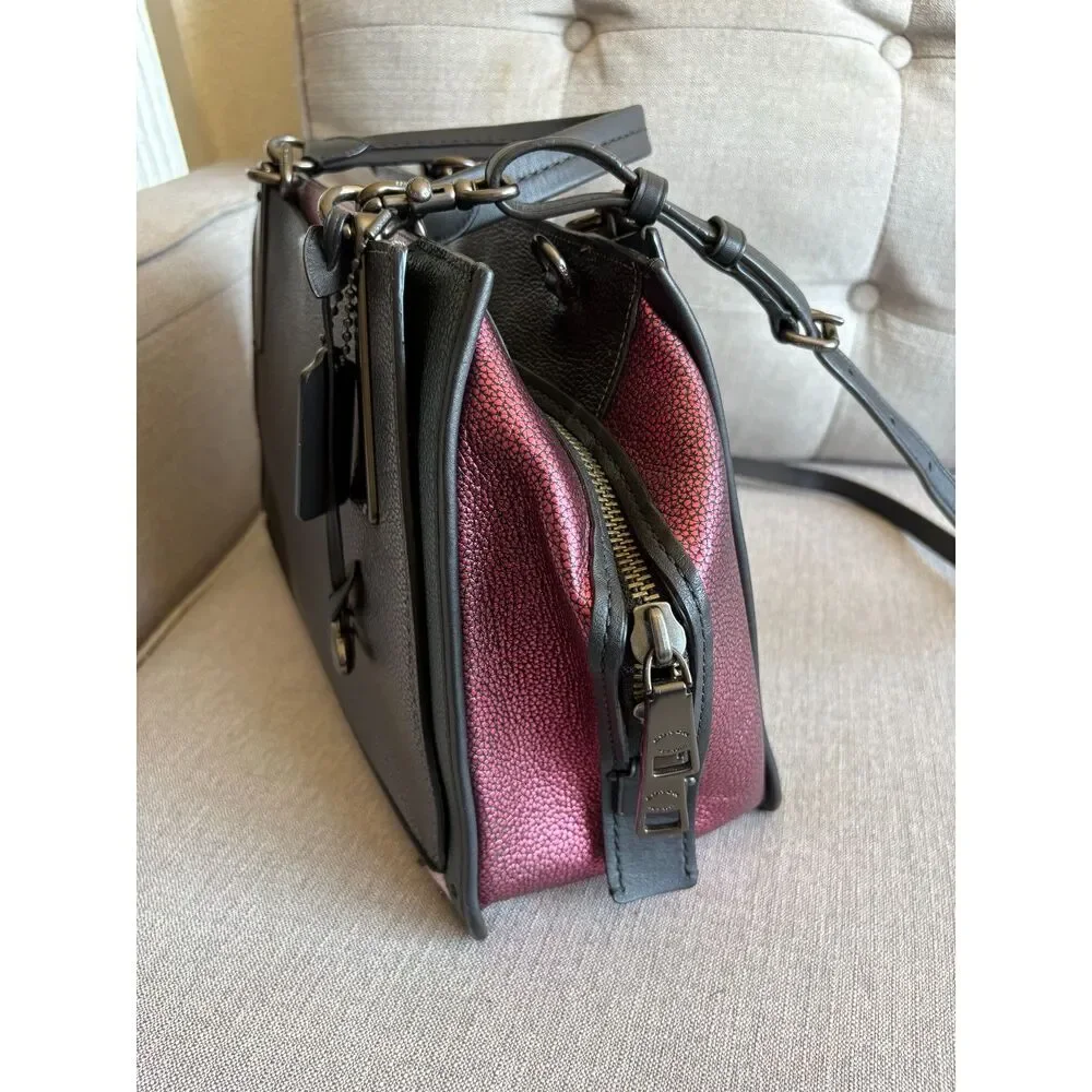 Coach Dreamer 36 Metallic ColorBlock Crossbody Bag/Satchel 38842 MINT